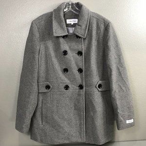 Woman's Calvin Klein Size 16 Wool Peacoat Jacket
